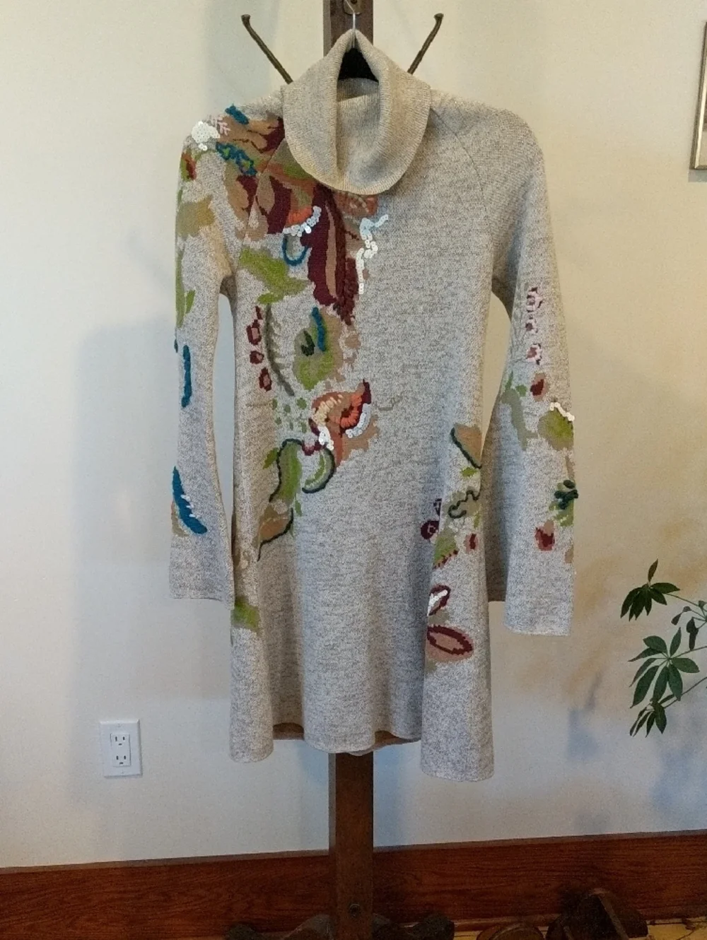 Anthropologie Knitted & Knotted Sweater Dress Women’s XS Petal Swing - Picture 4 of 11